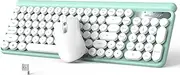 Wireless Keyboard and Mouse Combo, RaceGT 2.4G 102 Keys Typewriter Keyboard Wireless with Silent Mouse, Splash-Proof Design Compatible with PC, Windows, Laptop