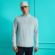 G/Fore Men's WIND BREAKER MERINO WOOL 1/4 ZIP PULLOVER Medium Blue NEW NWT