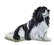 Custom Cavalier King Charles Embroidered Iron On/Sew Patch [4.5" x 4"]