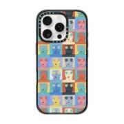 iPhone 16 Pro Impact Case MagSafe Compatible Floral Faces Pattern