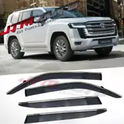 Chrome Weather Shield Weathershields Visors To suit Toyota Landcruiser LC300