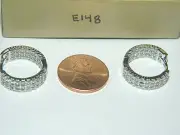 Beautiful BELLA LUCE DIAMOND SIMULATE Encrusted Small Hoop Pierced Earrings#E148