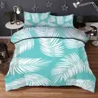Blue Leaf Separate 3D Printing Duvet Quilt Doona Covers Pillow Case Bedding Sets