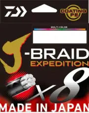 Daiwa J Braid Expedition x8 500m Multi Colour Braid Fishing Line - Choose Lb BRA