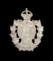 104th Canadian Overseas Battalion Cap Badge Hallmarked Silver