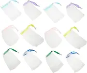 Baluue 20pcs Soap Mesh Holder for Foaming Exfoliating Meshes Soap Saver Bag Drawstring Closure Portable for Face Body