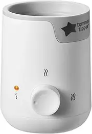 Tommee Tippee Easiwarm Bottle Warmer, White, Warms Breast Milk or Formula to Body Temperature in 4 Minutes, with Automatic Timer and One-Dial Operation