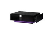 Oikiture Coffee Table LED Lights Black
