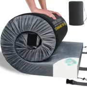 Memory Foam Camping Cot Mattress Pad Mat-Sleeping Pad Mat Portable Roll Up Tr...