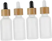 AUTSUPPL 4Pcs Glass Dropper Bottles with Caps Portable Empty Bottles for Essential Oils and Reusable for Travel and Makeup