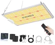LED Grow Light Full Spectrum 3x3ft Coverage Remote Control Dimmable Grow 1000W