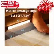 LED Motion Sensor Under Cabinet Light USB Rechargeable Closet Kitchen Strip Lamp