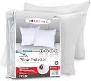 Guardmax, Bed Bug/Waterproof Zippered Pillow Protector, White , 22x22, 2 Pack