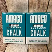 Set of 2 Vintage Amaco Dustless White Chalk