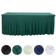 6 feet Fitted Premium Spandex Rectangle TABLECLOTH Wavy Table Cover Party Events