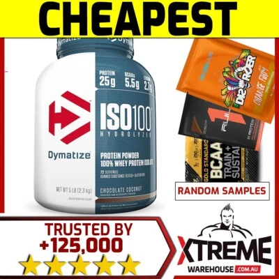 DYMATIZE ISO 100 2.27KG 5lb VANILLA // WPI WHEY PROTEIN ISOLATE HYDROLYZED $GIFT
