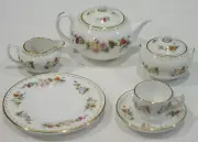 RARE! VINTAGE WEDGWOOD MIRABELLE 8 PIECE MINI / MINIATURE TEA SET FOR ONE NEW