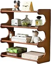Small Computer Desk Bookshelf,Multifunctional Desktop Shelf Organizer,Tabletop Bookcase Bookshelves for Home Living Room Entryway Study Room Bedroom,B,4 Tier:50cm