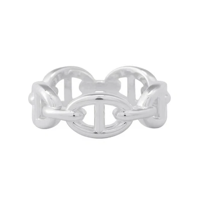 HERMES #6.75 Ring Chaine d'ancre Encha n e PM SV925 Silver Ring