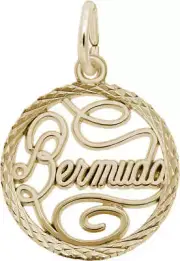 10K or 14K Gold Bermuda Faceted Charm by Rembrandt