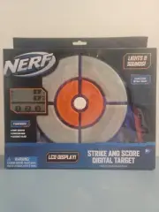NERF Strike and Score Digital Light-Up Target with LCD Display Lights & Sounds