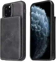 for Leather Phone Case for iPhone 11 Pro Max Case Cover Card Protection Shell,Black,for iPhone 13Pro Max