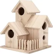 Outdoor Birdhouse for Garden - Paulownia Bird Nest, Small Bird Breeding Box for Wild Birds