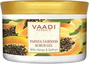 Vaadi Herbals Papaya Fairness Facial Scrub Gel With Honey & Saffron - Lightening & Brightening The Skin Tone - 500 Gm (17.64 Oz) - All Natural -