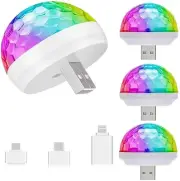 USB Mini Disco Ball Party Lights, Sound Activated DJ Stage Strobe Lights, Por...