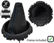 BLUE STITCH LEATHER GEAR BOOT + PLASTIC FRAME FOR BMW MINI R50 R53 2001-2006 (for: Mini)