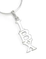 Iota Beta Chi Canadian Sorority / sterling silver lavaliere pendant, NEW!***