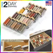 In drawer spice organizer for jars 4 tier rack storage for kitchen pantry Cabine