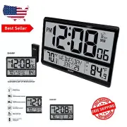 Atomic Clock - 4" Jumbo LCD Display with Wireless Outdoor Temperature Sensor