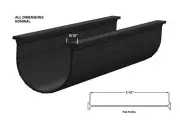 Miller Edge LS-0101 100' Bottom Loop Seal Extrusion Black 3-1/2in Sectional Door