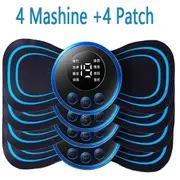 EMS Neck Massager Rechargeable Cervical Massage Sticker Patch 8 Mode 19 Gears Pulsed Therapy Instrument Tens Muscle Stimulator Pain Relief 4 Machin...