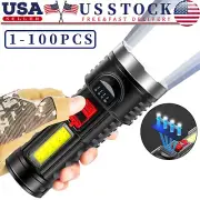 Super Bright 999000000 LM LED Torch Tactical Flashlight Lantern Rechargeable US