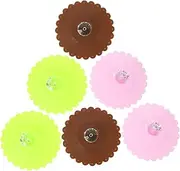 BESTOYARD 6 Pcs Food Grade Silicone Drink Cup Lids with Diamond Flower Pattern Random Colors Airtight Leak Seal for Mugs and Hot Cups for Home and Office Random Color