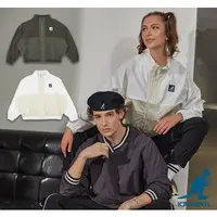 在飛比找蝦皮商城優惠-KANGOL 外套 米白 深綠 立領 短版 風衣外套 女 6