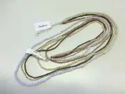 Nakamol 5 Strand Long Beaded White Necklace 28" Neiman Marcus Mint $75