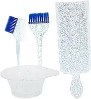 WOFASHPURET 1 Set Hair Dye Brush and Bowl Set Shimmering Hair Mixing Bowl with Comb for Beginners Durable Material and Tinting