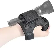 Blelsa Hands-Free Flashlight Holder Adjustable Flashlight Wrist Strap for 2.5-4Cm Flashlight Black