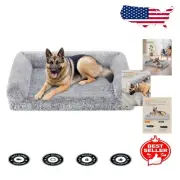 Plush 48x33.5 Inch Dog Bed with Removable Cover - Comfy & Non-Slip Design