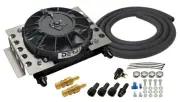 Derale 15 Row Atomic Cool Plate & Fin Remote Transmission Cooler Kit, -8AN