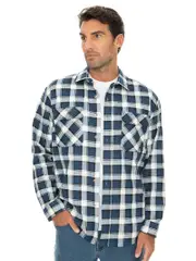 Lowes Flannelette Shirt Blue