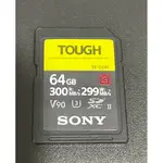 SONY TOUGH SF-G64T UHS-II SD SDXC V90 高速記憶卡 64G