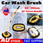 Adjustable Telescopic Car Wash Mop Brush Kit Long Handle Vehicle Cleaning TooVH