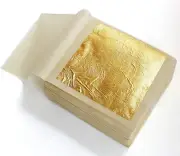 VANANA Pure 24k Gold Leaf Sheet Book Food Grade Edible Decorating Art Craft 4.3 * 4.3cm (20 Sheets)
