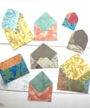 Die Cuts Mini Envelope Foldables Assortment 16 Pieces Double Sided Paper Mix