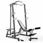 Marcy MPM5108 Fitness 213cm Cage Rack & Bench Combo Training Home Gym/Workout