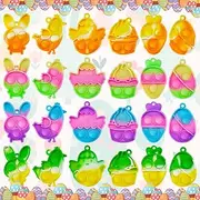 Easter pop Fidget Toys Bulk Its 36 Pack Easter Party Favors for Kids Easter Egg Fillers Basket Stuffers Mini Pop Keychain It Goodie Bag Stuffers Fidgets for Classroom Prizes Kids Party Supplies Gifts